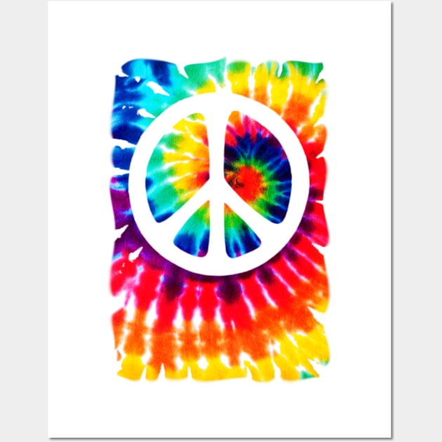 Cool Tees Peace Symbol Tie Dye Wall Art by COOLTEESCLUB